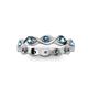 3 - Breanna 2.20 mm Blue Topaz Eternity Band 
