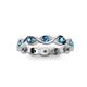 3 - Breanna 2.20 mm Blue Diamond Eternity Band 