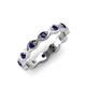4 - Breanna 2.20 mm Blue Sapphire Eternity Band 