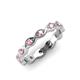 4 - Breanna 2.20 mm Pink Tourmaline Eternity Band 