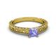 2 - Florian Classic 5.5 mm Princess Cut Tanzanite Solitaire Engagement Ring 