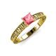 3 - Florian Classic 5.5 mm Princess Cut Pink Tourmaline Solitaire Engagement Ring 