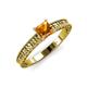3 - Florian Classic 5.5 mm Princess Cut Citrine Solitaire Engagement Ring 
