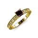 3 - Florian Classic 5.5 mm Princess Cut Red Garnet Solitaire Engagement Ring 