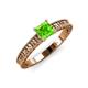 3 - Florian Classic 5.5 mm Princess Cut Peridot Solitaire Engagement Ring 