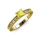 3 - Florian Classic 5.5 mm Princess Cut Yellow Diamond Solitaire Engagement Ring 