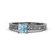 1 - Florian Classic 5.5 mm Princess Cut Aquamarine Solitaire Engagement Ring 