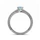 4 - Florian Classic 5.5 mm Princess Cut Aquamarine Solitaire Engagement Ring 