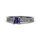 1 - Florian Classic 5.5 mm Princess Cut Iolite Solitaire Engagement Ring 