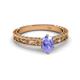 3 - Florie Classic 7x5 mm Oval Cut Tanzanite Solitaire Engagement Ring 