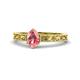 1 - Florie Classic 7x5 mm Oval Cut Pink Tourmaline Solitaire Engagement Ring 