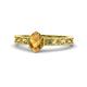 1 - Florie Classic 7x5 mm Oval Cut Citrine Solitaire Engagement Ring 