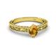 3 - Florie Classic 7x5 mm Oval Cut Citrine Solitaire Engagement Ring 