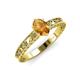 4 - Florie Classic 7x5 mm Oval Cut Citrine Solitaire Engagement Ring 