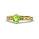 1 - Florie Classic 7x5 mm Oval Cut Peridot Solitaire Engagement Ring 