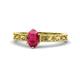 1 - Florie Classic 7x5 mm Oval Cut Ruby Solitaire Engagement Ring 
