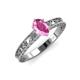 4 - Florie Classic 7x5 mm Oval Cut Pink Sapphire Solitaire Engagement Ring 