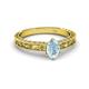 3 - Florie Classic 7x5 mm Oval Cut Aquamarine Solitaire Engagement Ring 
