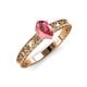 4 - Florie Classic 7x5 mm Oval Cut Pink Tourmaline Solitaire Engagement Ring 