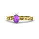 1 - Florie Classic 7x5 mm Oval Cut Amethyst Solitaire Engagement Ring 