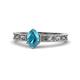 1 - Florie Classic 7x5 mm Oval Cut London Blue Topaz Solitaire Engagement Ring 
