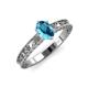4 - Florie Classic 7x5 mm Oval Cut London Blue Topaz Solitaire Engagement Ring 