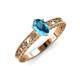 4 - Florie Classic 7x5 mm Oval Cut London Blue Topaz Solitaire Engagement Ring 