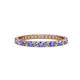 1 - Audrey 2.00 mm Tanzanite and Diamond U Prong Eternity Band 