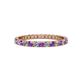 1 - Audrey 2.00 mm Amethyst and Diamond U Prong Eternity Band 
