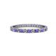 1 - Audrey 2.00 mm Iolite and Diamond U Prong Eternity Band 