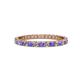 1 - Audrey 2.00 mm Iolite and Diamond U Prong Eternity Band 