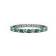 1 - Audrey 2.00 mm Emerald and Diamond U Prong Eternity Band 