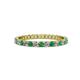 1 - Audrey 2.00 mm Emerald and Diamond U Prong Eternity Band 
