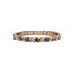 1 - Audrey 2.00 mm Smoky Quartz and Diamond U Prong Eternity Band 