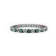 1 - Audrey 2.00 mm Lab Created Alexandrite and Diamond U Prong Eternity Band 