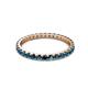 3 - Audrey 2.40 mm Blue Diamond U Prong Eternity Band 