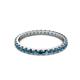 3 - Audrey 2.40 mm London Blue Topaz U Prong Eternity Band 