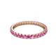 3 - Audrey 2.40 mm Pink Sapphire U Prong Eternity Band 