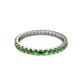 3 - Audrey 2.40 mm Green Garnet U Prong Eternity Band 