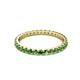 3 - Audrey 2.40 mm Green Garnet U Prong Eternity Band 