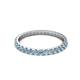 3 - Audrey 2.40 mm Aquamarine U Prong Eternity Band 