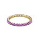 3 - Audrey 2.40 mm Amethyst U Prong Eternity Band 