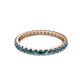 3 - Audrey 2.40 mm London Blue Topaz U Prong Eternity Band 