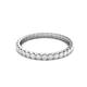 3 - Audrey 2.40 mm White Sapphire U Prong Eternity Band 