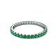 3 - Audrey 2.40 mm Emerald U Prong Eternity Band 