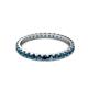 3 - Audrey 2.40 mm Blue Diamond U Prong Eternity Band 