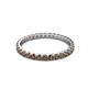 3 - Audrey 2.40 mm Smoky Quartz U Prong Eternity Band 