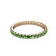 3 - Audrey 2.40 mm Green Garnet U Prong Eternity Band 
