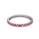 3 - Audrey 2.40 mm Pink Tourmaline U Prong Eternity Band 