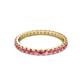 3 - Audrey 2.40 mm Pink Tourmaline U Prong Eternity Band 